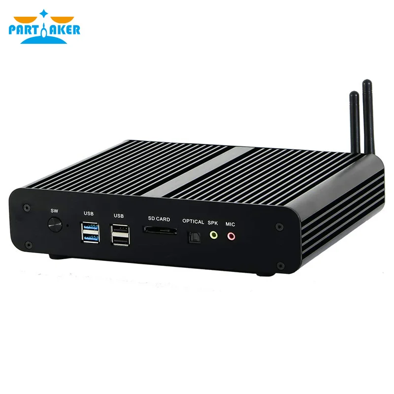 Мини компьютер без вентилятора i7 7560U 2 * DDR4 Ram Msata + M.2 SSD Micro PC Win10 Pro Barebone HTPC Nuc DP HDMI|Мини