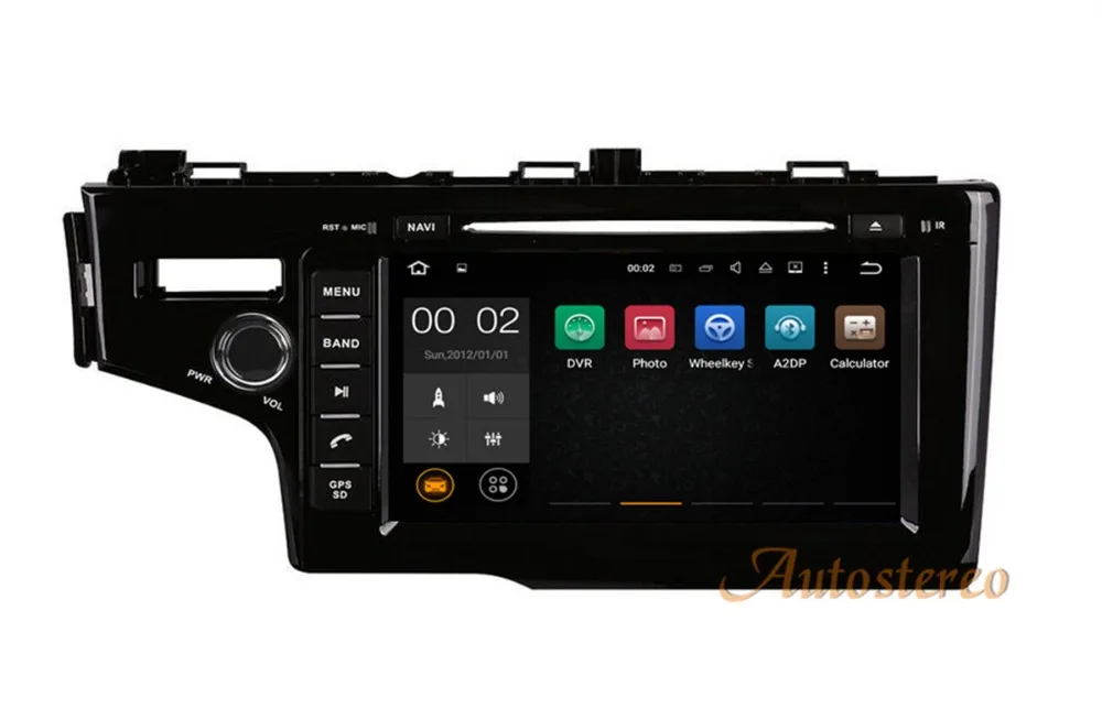 Flash Deal Car CD DVD player Android7.1 Quad core Car GPS navigation for Honda Fit 2014-2017 Left hand radio mirror link mp3 video player 2