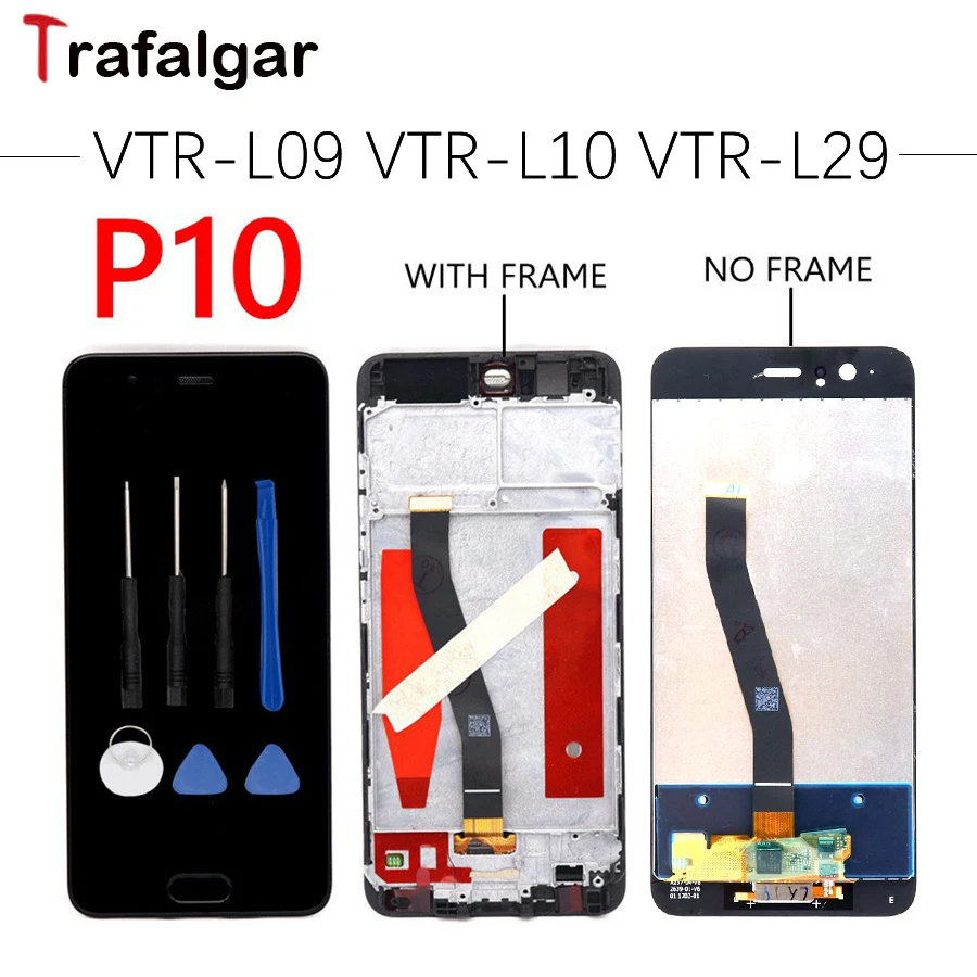 

For Huawei P10 LCD Display Touch Screen Digitizer Assembly VTR-L09 VTR-L10 VTR-L29 Display For Huawei P10 LCD With Frame Replace