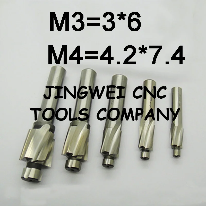 HSS Counterbore End Mill M3, M4 with pilot countersinkin Milling