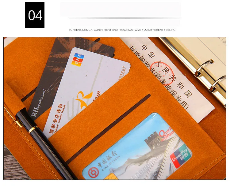 A5 Loose-leaf Notebook Imitation Leather PU Business Stationery Notebook Conference Record Book (16)