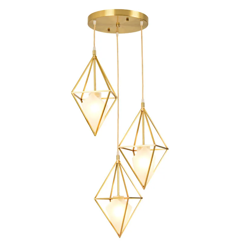 

Modern simple full Copper pendant lights Bedroom Dining study Living Room Simple hanging lamp Luxury Home droplight 3W E14 bulb