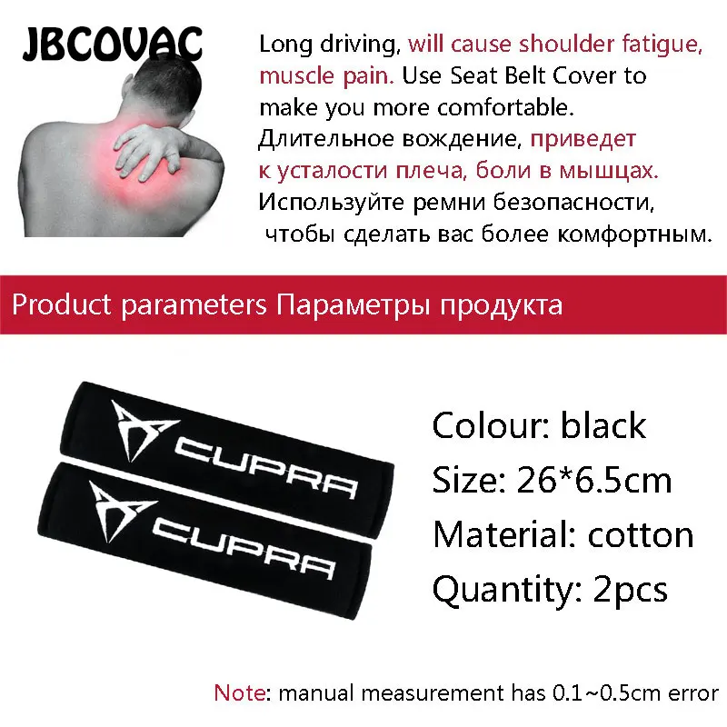 2pcs Car Accessories Auto Stickers Cover Car Styling Case For Seat Cupra Vehicle Logo Leon Ibiza Altea Belt Racing Emblems Badge