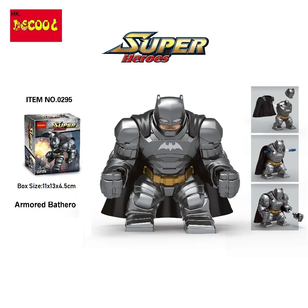 Decool 0295 Superheroes 8 см + большой мужской размер вооруженный Бэтмен строительные блоки
