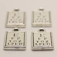 10 шт.-17x11 мм античный серебряный тон 2-сторонняя оптика упражнения для глаз с таблицей шармы Подвески "сделай сам" ювелирные изделия открытия
