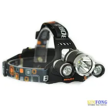 DHL FedEx 100 шт. 3x CREE XM-L XML T6 светодиодный 5000Lm перезаряжаемый налобный фонарь передняя фара