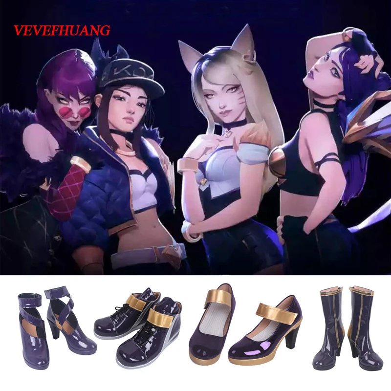 VEVEFHUANG kospleй KDA Evelynn Akali Kaisa/Женская обувь на высоком каблуке для косплея вечерние
