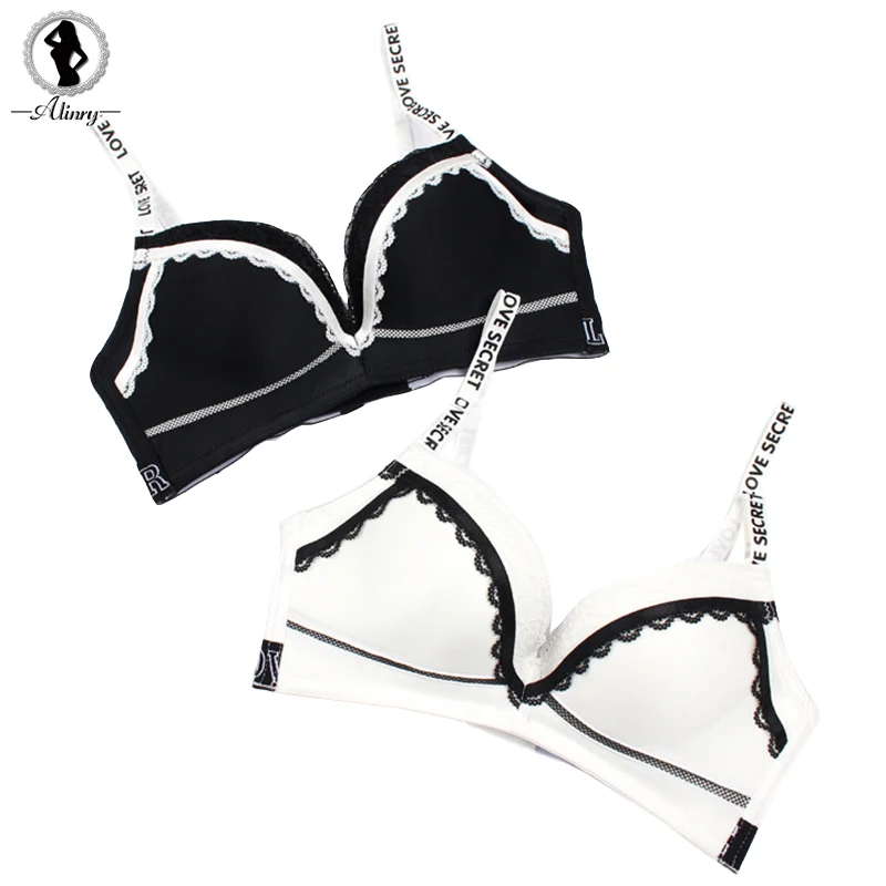 ALINRY sexy bra hot women black white lace push up plus