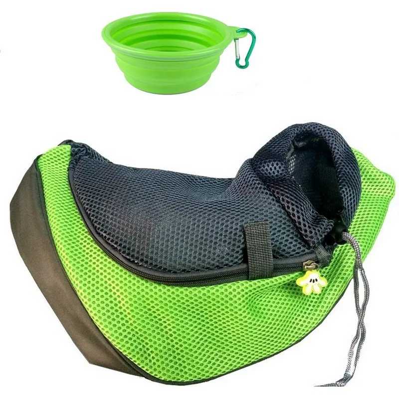 Pet Carrier Cat Puppy Dog Carrier Sling Front Mesh Travel Tote Shoulder Bag Backpack Silicone Bowl Drop Shipping By ePacket