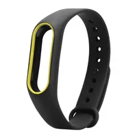 CONGDI двойной цвет для mi band 2 аксессуары замена силиконовый ремешок для xiaomi mi2 умный браслет pulseira - Цвет: black and yellow