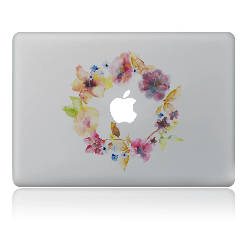 Абстрактная акварель венок гриф стиль виниловая наклейка ноутбука Стикеры для DIY Macbook Pro Air 11 13 15 дюймов кожи ноутбука