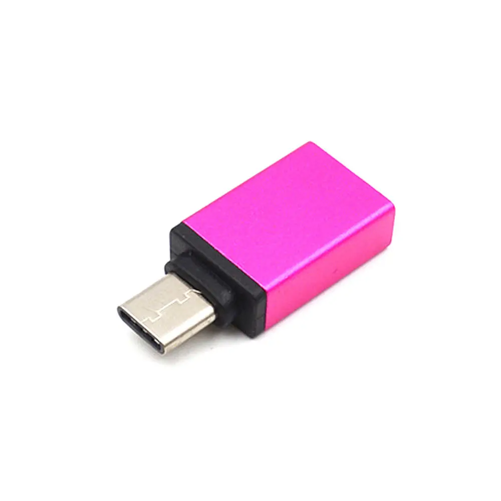 5 шт./лот USB-C Тип C мужчина к USB 3,0 Женский OTG синхронизации данных адаптер для телефона Macbook - Цвет: Rose Red