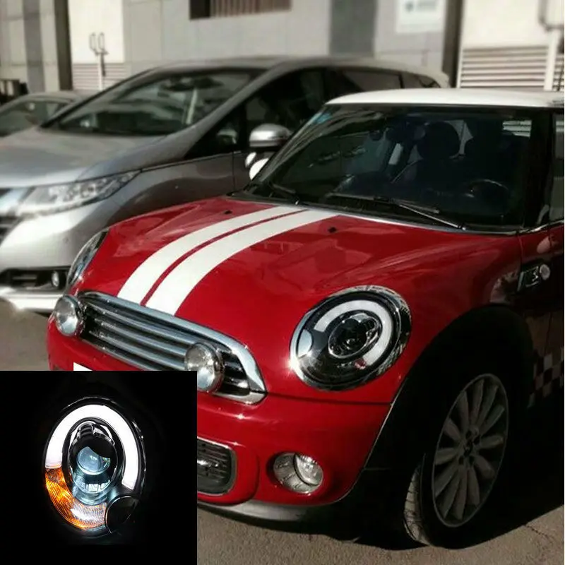Би-ксеноновый проектор с DRL лампой мощные фары в сборе для BMW Mini Cooper R55 R56 2007 2008 2009 2010