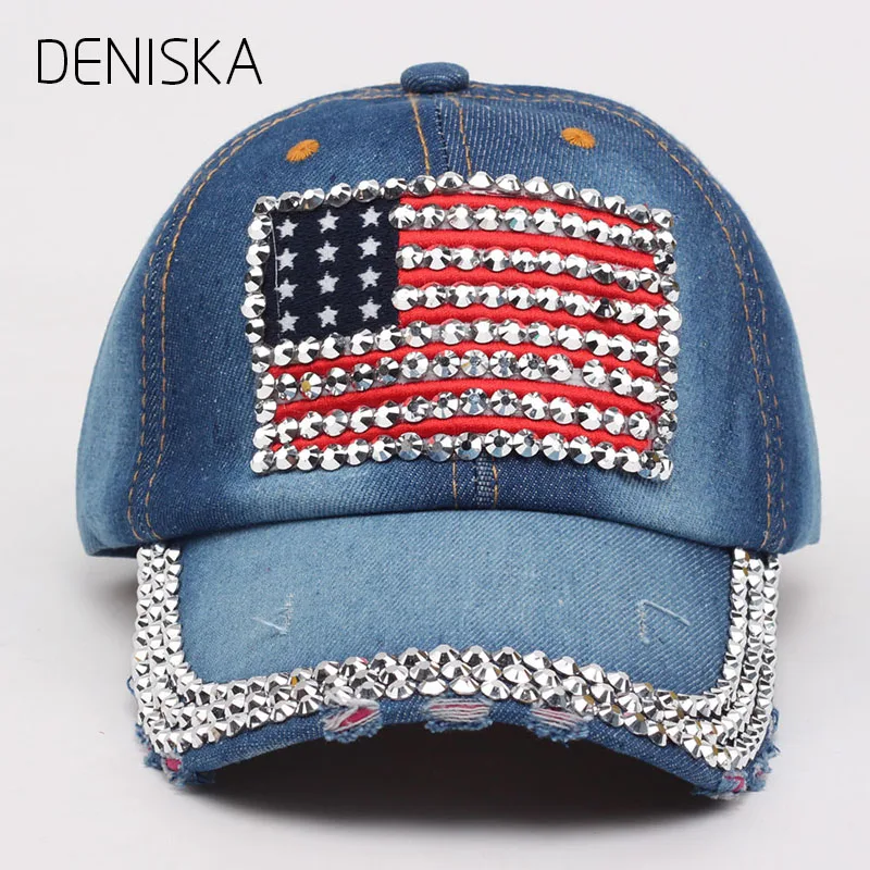 Дениска diamond Бейсбол Кепки Для женщин летние девушки с Snapback Hat Повседневное