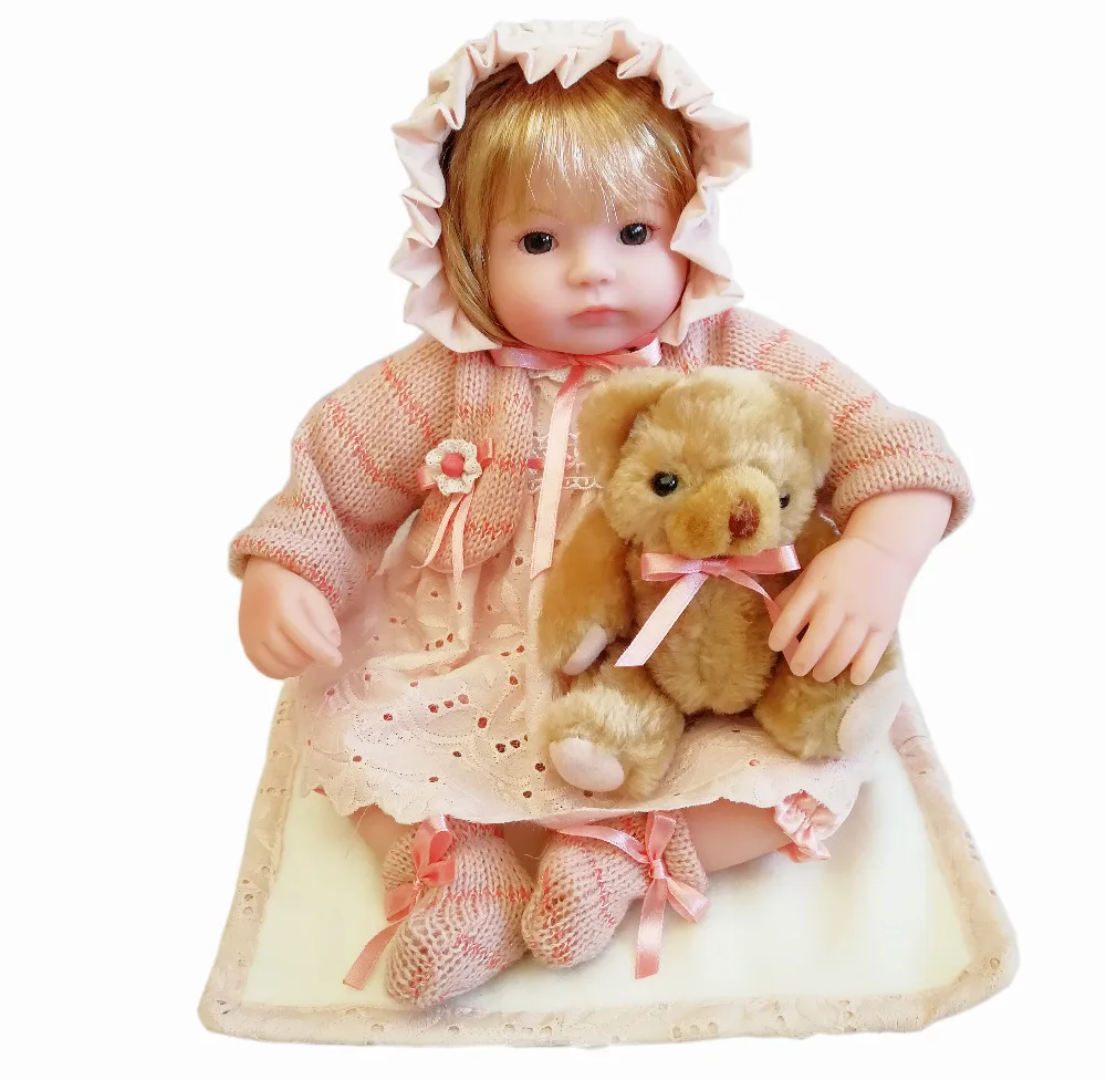 16-Inch Dolls Pink Lovely Baby for Children Vinyl Gifts Birthday Toy 