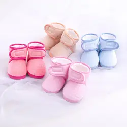 Новая детская обувь новорожденных Cozie из искусственного флиса Bootie зимние теплые Детская кроватка для новорожденных обувь классические