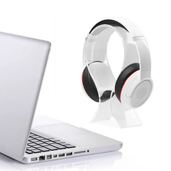 

Elistooop Universal Acrylic Headphone Headset Display Stand Rack Hanger Holder Clear Earphone Fones de ouvido Shelf Bracket