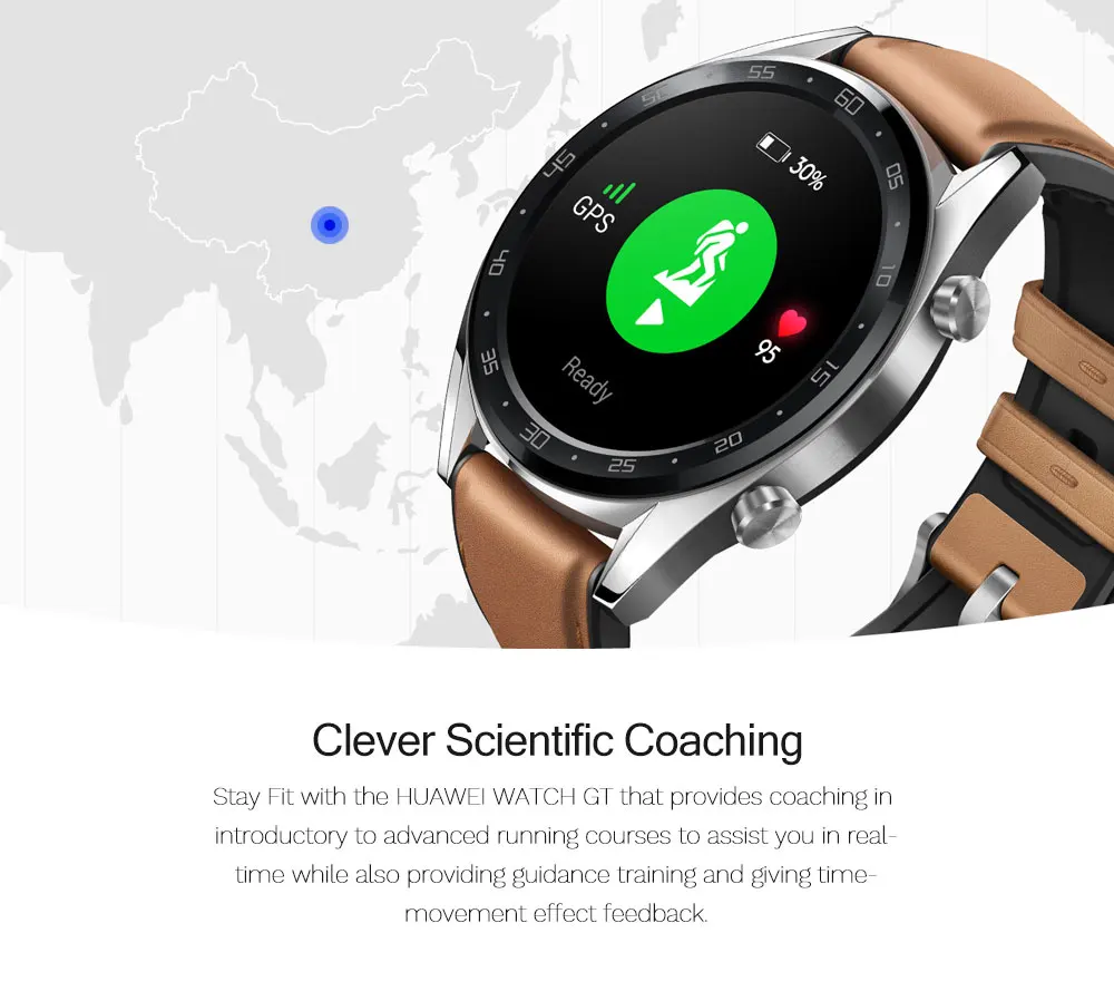 Huawei Watch GT уличные спортивные умные часы с поддержкой gps NFC цветной экран 5 атм водонепроницаемый напоминание о звонках для Android iOS