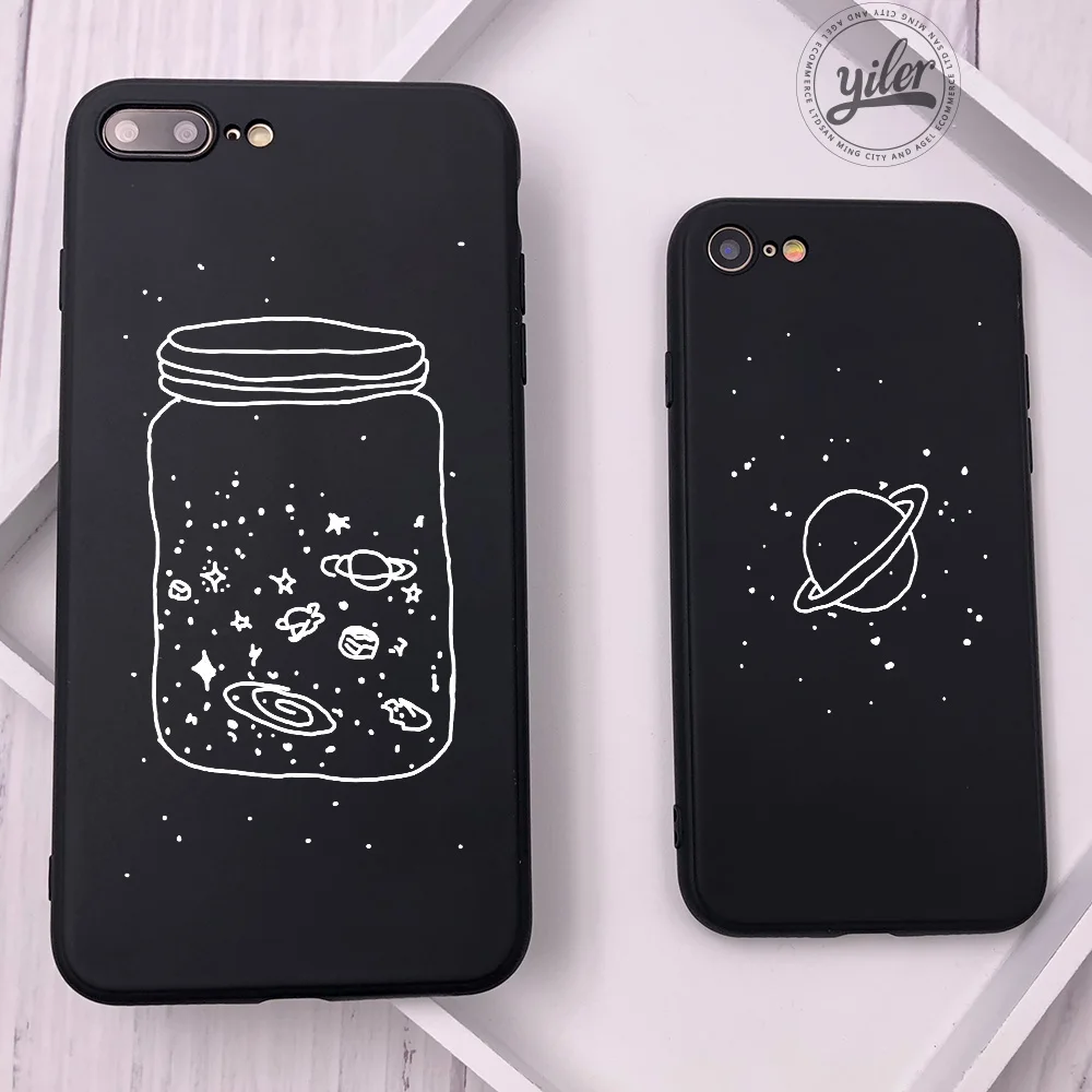 

Fashion Wish Bottle Planet Moon For Funda iPhone 8 Case Starry Sky Cases For iPhone XS Max XR Cases for iPhone 6 7 8 Plus Cover