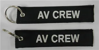

Av Crew Embroidery Keychain Keyring Key Ring Key Chain Key FOB Embroidered Key Chain