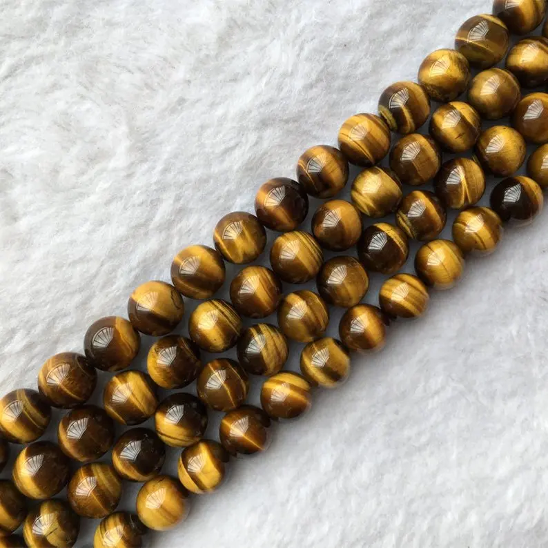 AA High Quality Genuine Natural Yellow Tiger's Eye Stone Semi-precious stones 3