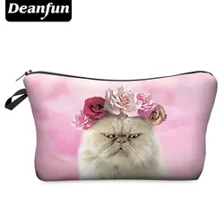 Deanfun путешествий косметичка Лидер продаж Для женщин бренд малого косметичку 3D печати Рождественский подарок розы Cat H40