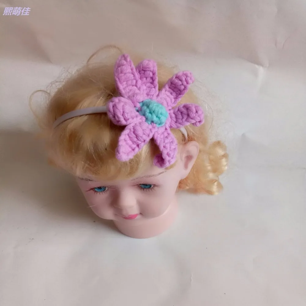 Buy children wool knitting Daisy Flower hairband Hair