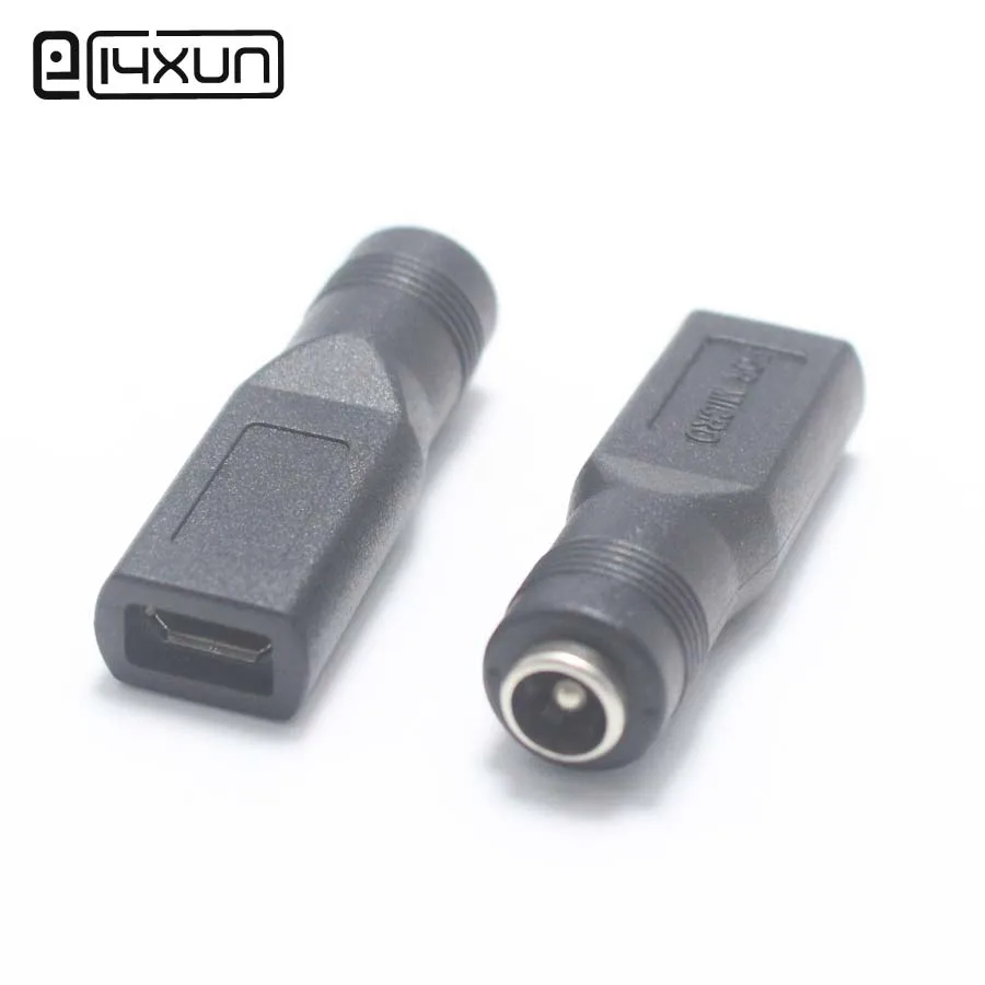 

1pcs 5.5 x 2.1 mm Female jack to 5pin Micro usb Female jack 180 Degrees DC Power Connector Adapter for Android