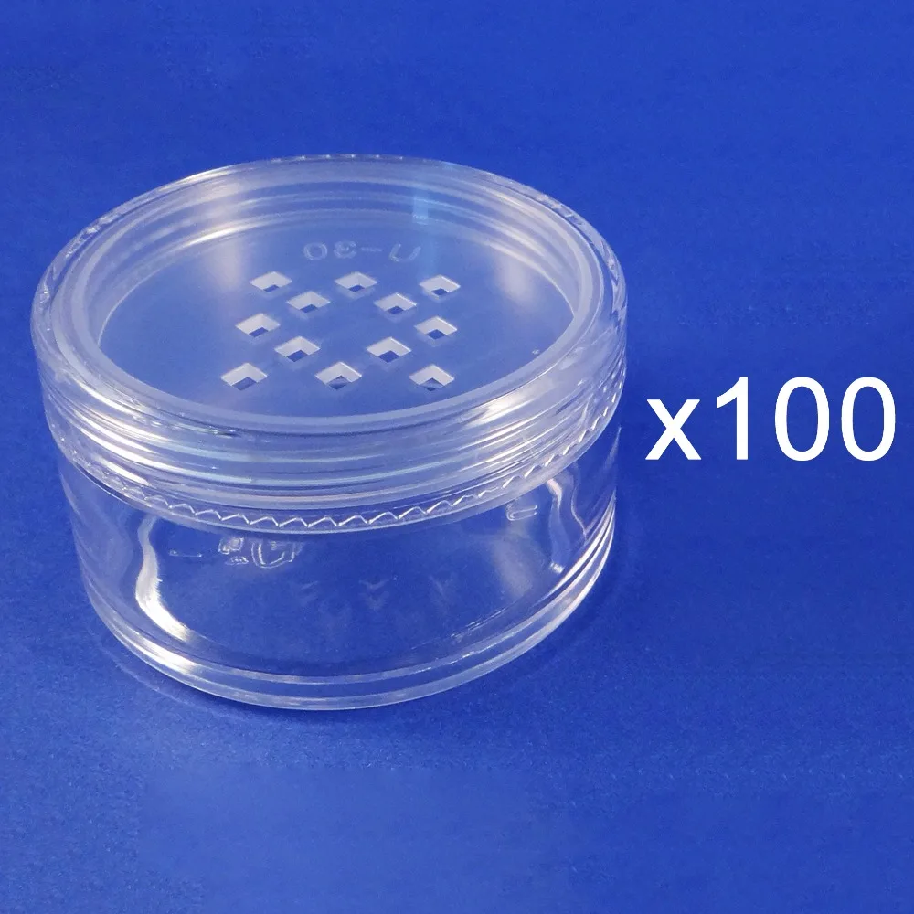 100 Lot Clear Sifter Container Plastic Cosmetic Case Makeup Loose