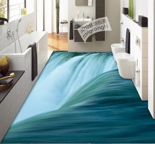 

customize 3d wallpaper flooring HD waterfall 3d floor wallpaper living room bedroom wallpaper for walls 3d for floor