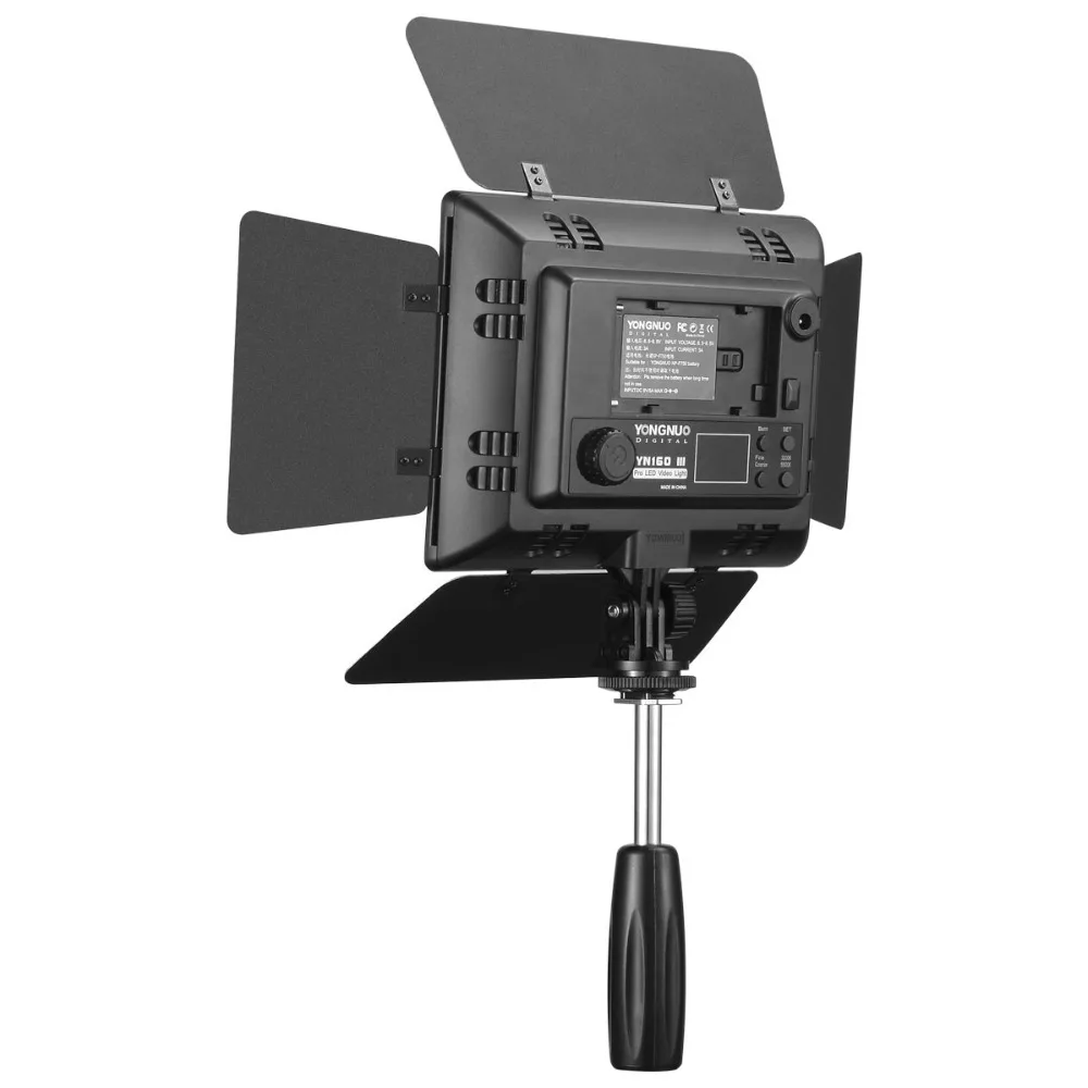 상단 YN160III YN-160III 프로 LED 비디오 라이트, 조절식 팀 AC 배터리 키트, 사진 비디오 라이트 카메라 DV 캐논 니콘용