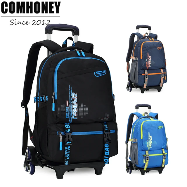 Children Rolling School Backpacks 2 6 Wheels Boys S Trolley Children Rolling School Backpacks 2 6 Wheels Boys S Trolley Bags Letters Kids Backpack