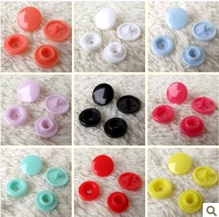 

200sets/lot 9 colors plastic nylon snap fastener 4-part buttons for kidswear, rainwear free shipping T-5-001