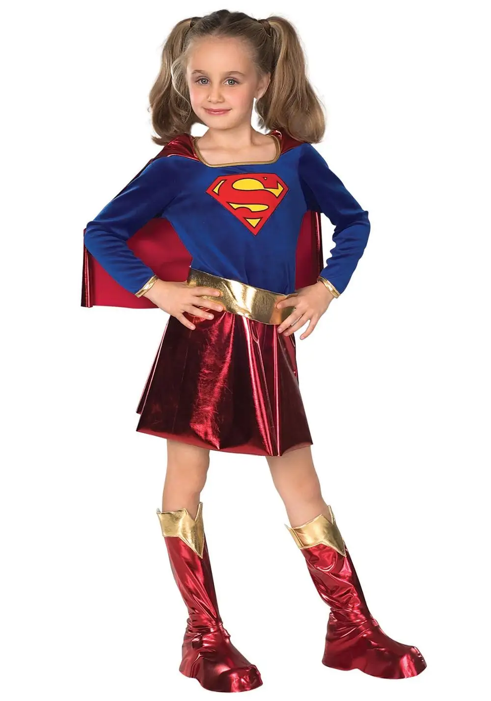Girls Superhero Cosplay Costume Super Girl Fancy Dress