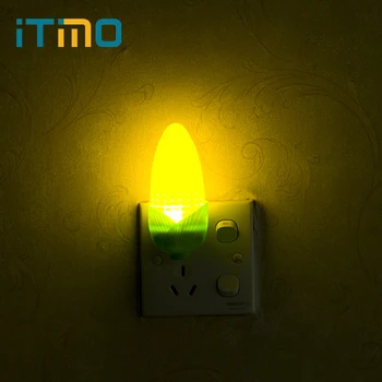 

iTimo Light Sensor LED Night Light Corn Shape EU Plug Bedside Lamp Home Decoration Romantic Atmosphere Lamp Kids Children Gift