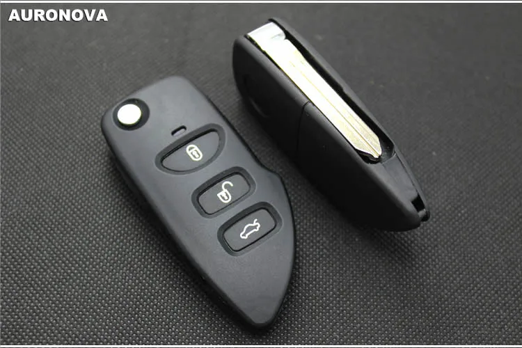 AURONOVA новое обновление складной ключ оболочки для Kia Carens 3 кнопки дистанционного ключа автомобиля чехол DIY