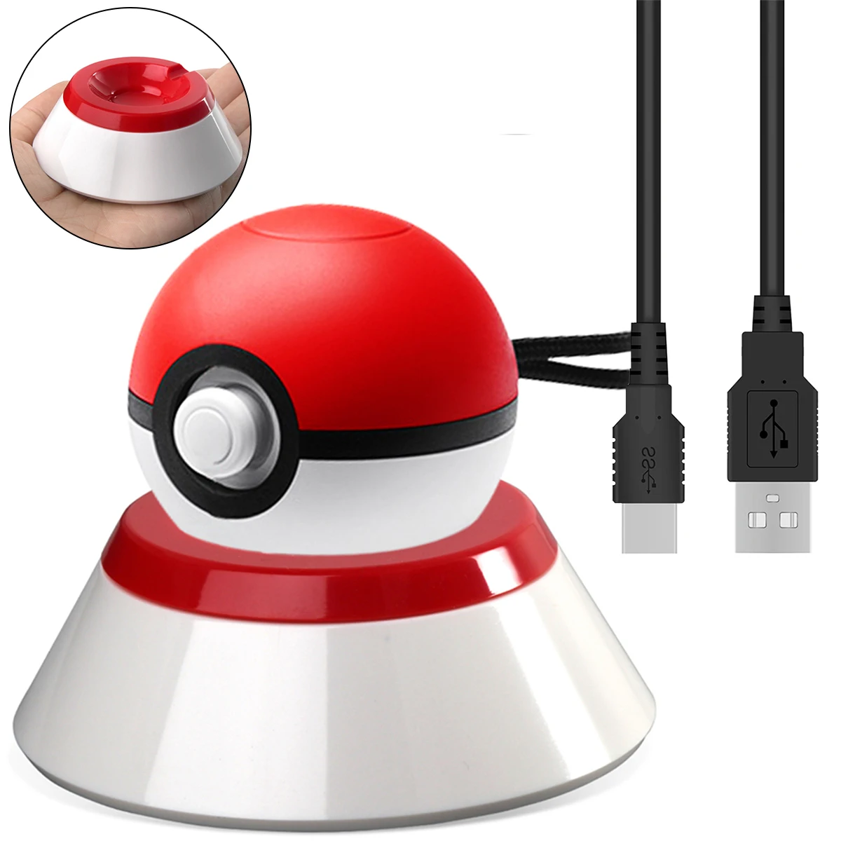 Зарядное устройство Док-станция для переключателя Poke Ball Plus usb-стойка держатель игровой контроллер блок питания зарядный кронштейн для Pokeball