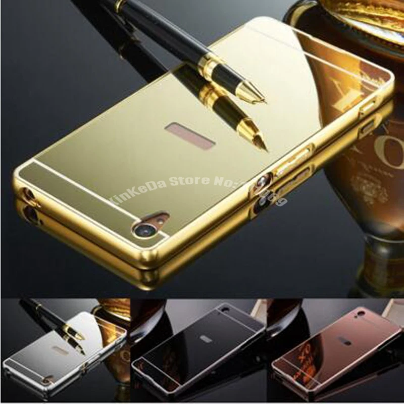 100 шт. для Sony Xperia C3 Z3 Z1 Z2 Z4 Z5 Plus Compact Premium M4 Aqua металлический зеркальный корпус и