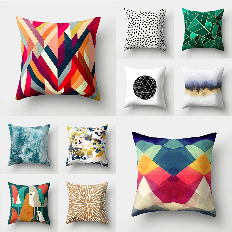 

Nordic Sea Globe Cushion Cover 45x45cm Geometric Printed Dot Sphere Throw Pillow Covers Decorative Decoration Maison Hot Pillows