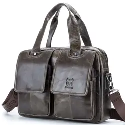 2018 новый роскошный из натуральной коровьей кожи Бизнес Для Мужчин's Портфели мужской сумка натуральная кожа Crossbody сумка для ноутбука