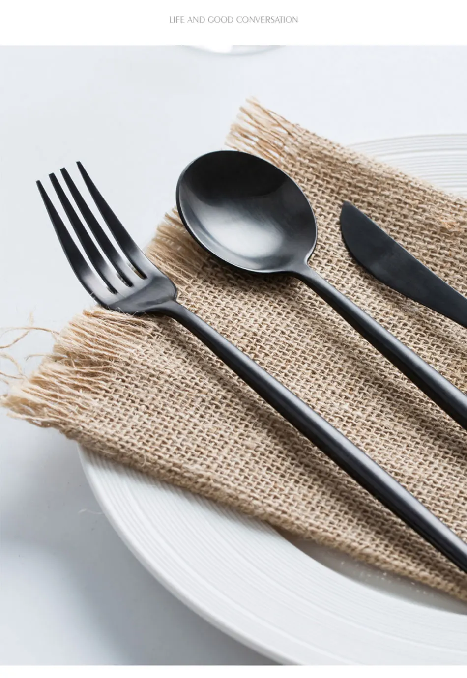 Brand Dinnerware Set Stainless Steel Cutlery Set 4 Pieces Black Knife Fork Set Tableware Gold Silver Cutleries Western Food Set (13)