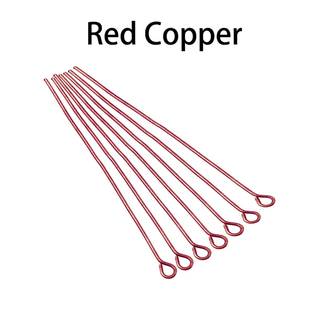 100-200pcs Eye Head Pins 20 25 30 35 40 45 50 mm Eye Pins Findings For Diy Jewelry Making Jewelry Accessories Supplies Red Copper