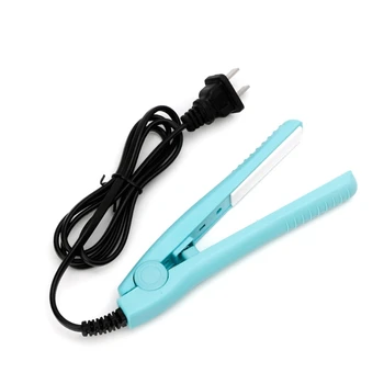 通販 ミニカールストレートヘアアイロンセラミック電気矯正カーリングツール電動ポータブル髪straighting鉄