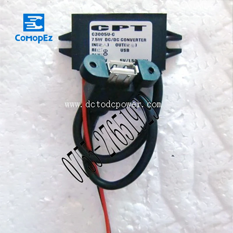

Usb Converters DC/DC Step-down 12V to 5V 1.5A Waterproof Power inverter Module Auto Protection for Truck DC Converte