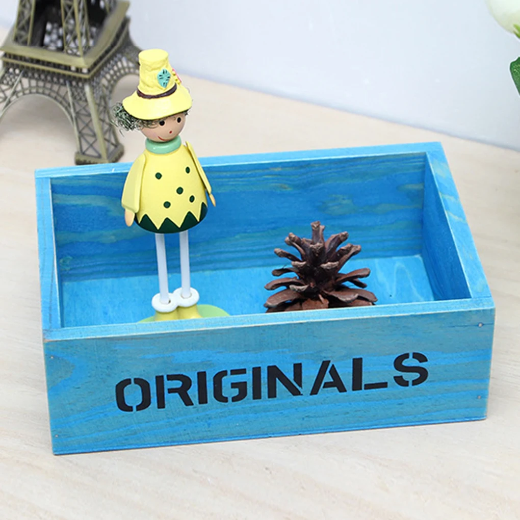 خشبي مستطيل بونساي صناديق منازل اللوازم المكتبية صندوق تخزين مكتب منظمة