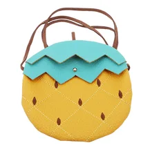 Кошелек для монет с фруктами, ананасом, арбузом, фруктами, Детский кошелек для монет, кредитный держатель для карт, ключей, денег, сумки, кожаная монета, мини-сумка