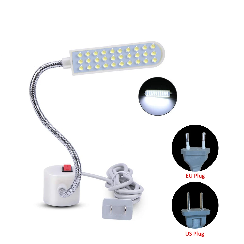 

Industrial Lighting EU US plug AC110-265V 10/20/30LED Working Lamp Sewing Clothing Machine Light Home Sewing Machine Accessories