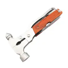 WINOMO Многофункциональный Нержавеющая сталь молоток безопасности с отвертка/плоскогубцы/пилы/Ножи/бутылок(серебро