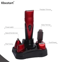 5 в 1 многофункциональная электрическая профессиональная машинка для стрижки волос перезаряжаемая машинка для стрижки волос триммер для волос