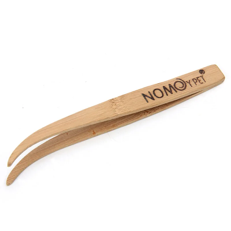 

Angled Reptile Terrarium Feeding Tongs Tweezers Eco-Friendly Bamboo Feeding Tool